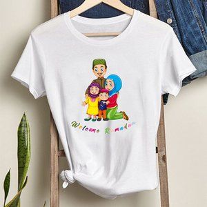 Welcome Ramadan Islamic T-shirt Cotton-Tash Design-Unisex- Love Islam-All Age